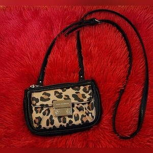 Dana Buchman Mini Cross Body Purse Leopard Bag Animal Print